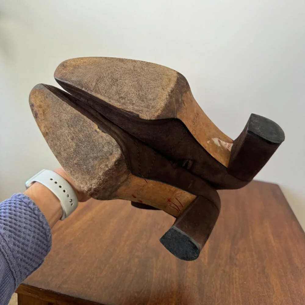 Escada Suede Brown Boots - Picture 7 of 12